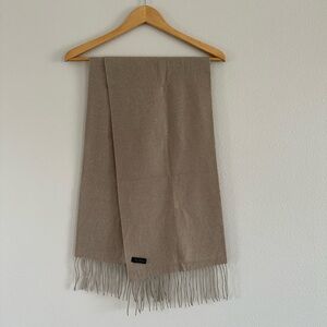 Tan Fringed Scarf